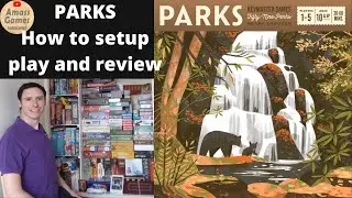 PARKS - How to setup, play board game review by * AmassGames * BGA boardgamearena Kickstarter 4K