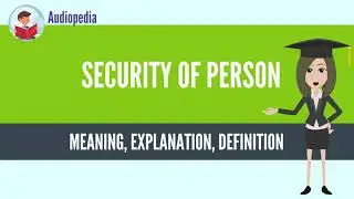 What Is SECURITY OF PERSON? SECURITY OF PERSON Definition & Meaning