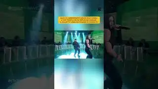 Gaia e il coreografo Carlos Diaz Gandia replicano il balletto di 'Chiamo io chiami tu'