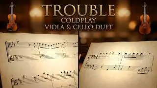 coldplay trouble viola and cello sheet music