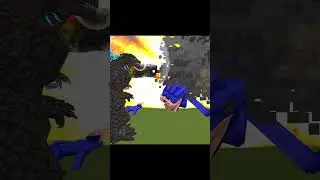 Shin Sonic vs Godzilla in Minecraft Bedrock