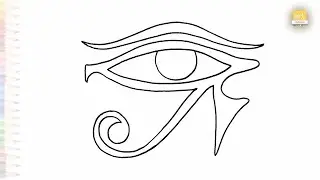 Egyptian Eye Ra Horus drawing easy | Art sketches | How to draw Egyptian Eye Ra Horus | #artjanag