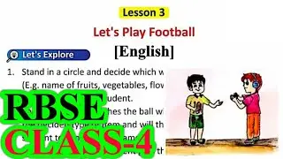 Let's Play Football Chapter 3 Question Answers class 4th English RBSE full explaination हिंदी में