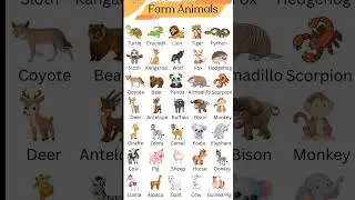 Different Types of Farm Animals in English✨