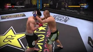 EA Sports MMA Strikeforce Welterweight Title Bout Lawler Vs Diaz Gameplay