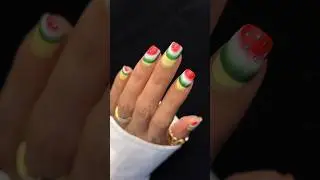 Easy watermelon nail art 🍉💅🏻.. #shorts #nailart #watermelon