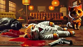 Brave Cat Hero Story.Cat Fights Terrorist #aicat #cat #meow #cutecat #catvideos #funnycat #cutecat