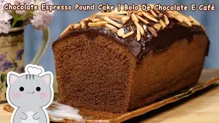 Chocolate Espresso Pound Cake | Recipe ☕ Bolo De Chocolate E Caf&eacute; Com Cobertura De Chocolate