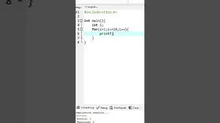 for loop  in C language #shorts