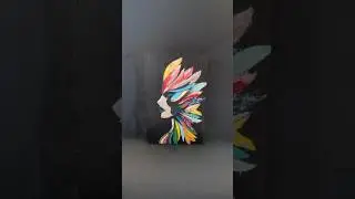 Рисунок девушки | акрил | авангард |абстракция| поталь | drawing of a woman | gold leaf |아방가르드 | 금박
