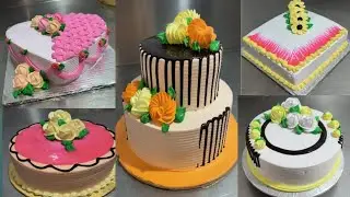 Square Cake Double Story  Decorating 🎂 | Happy Birthday Anniversary Cake Design | Satisfying Cake 🎈