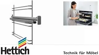 Quadro 6 oven slide with Perfect Stop detent out function, made by Hettich