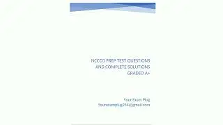 NCCCO PREP Test Questions and Complete Solutions Graded A614