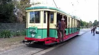 100 year-old Sydney O-class tram 1111 at Loftus