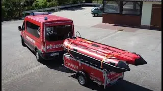 Eis und Wasserrettungsanhänger der Freiwilligen Feuerwehr Wusterwitz
