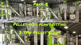 Pellet feed plant fitting II 3TPH Pellet Plant #machine #bestfeed #pelletpress#youtube