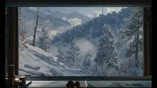 Calming Music with Snowfall Scenes | Serene Snowfall Ambiance for Relaxation