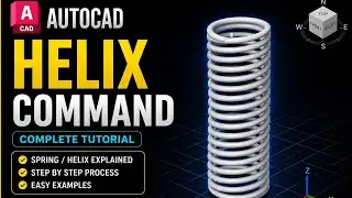 AutoCAD HELIX Command Tutorial | Create Spring in AutoCAD 3D | Complete Guide