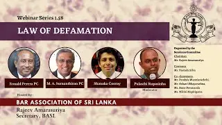 BASL Webinar 1.58 - Law of Defamation
