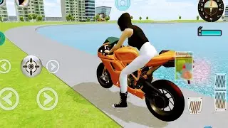 Orange Super Racing Baki On River Bed 🔥🏍️_3D Driving Class Android Gameplay#UniversalGamingx#