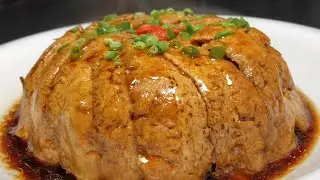 廚師長教你扣碗蒸豆腐的家常做法，步驟詳細，軟嫩鮮香好看又好吃【留意美食】#扣碗蒸豆腐 #豆腐
