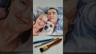 Family portrait watercolor painting #art #portrait