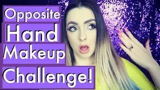 Full Face USING MY OPPOSITE HAND Challenge!!!