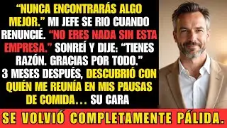 Mi jefe se rió cuando renuncié… hasta que descubrió con quién me reunía en mis descansos de comida