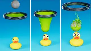 Blender & Cinema4D &mdash; Satisfying Physics Simulations | Ducks, Ropes, Cloth & Soft Body Fun