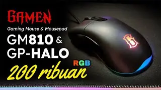 GAMEN GM810 MOUSE GAMING & GP HALO MOUSEPAD