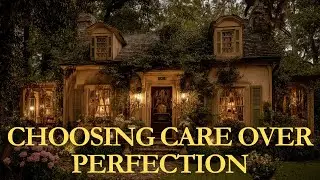 Vintage English Country Cottage in Cream & Rose | Cozy Floral Home with Old-World Soul Aesthetic