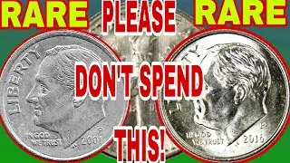 2 Modern Dimes You Should NEVER Spend! 💥 2001-P & 2016-P Roosevelt Dimes Worth Checking NOW!