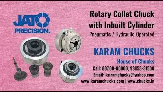 Pneumatic Rotary Collet Chuck with Inbuilt Cylinder Laser Cutting