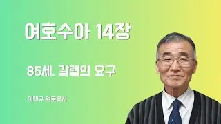 여호수아14장 85세인 갈렙이 모세가 약속한 땅을 요구하다