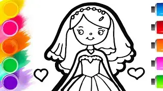👰Как нарисовать прекрасную невесту | Простой пошаговый урок