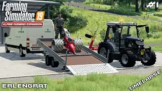 Mowing fields, teddering & windrowing | Animals on Erlengrat | Farming Simulator 19 | Episode 1