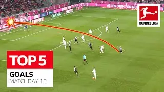 Top 5 Goals &bull; Musiala, Bensebaini & More | Matchday 15 - 2021/22
