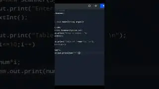Program to print table in Java | Program in Java | Coding for beginners | Basic program in Java