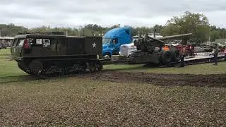 WW2 Armor, offloading a M4 Tractor at the First Florida Chapter of the MVPA, Feb 2020