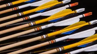Arrows made in the Longbow Bowyers and Fletchers workshop this week