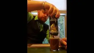 Pour Guinness from a can