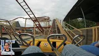 4K - Manège JURASSIC TWISTER [Coaster] - Parc du Bocasse 2022 | On ride POV