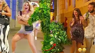 BEST FUNNY BUSH MAN PRANKS THAT WILL MAKE YOU LAUGH 😂 || TRY NOT TO LAUGH CHALLENGE. 