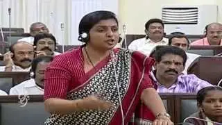Roja fires at TDP on Raising the Farm Loan and Dwakra Loan Waiver @ AP Assembly - 99tv