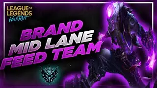 Wild Rift : BRAND MİD LANE Z&Uuml;MR&Uuml;T ELO KANSER TAKIM SOLO MA&Ccedil; KAZANMAK SIKINTI - League Of Legends