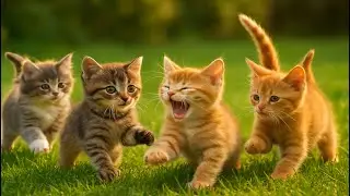 Cute Kittens Having Fun Outdoors with Dogs, Rabbits, Cows & Mice &ndash; Lovely Cat Sounds 🌿🐾