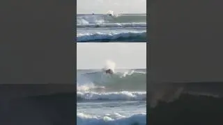 Surfer snapping off the lip in Hawaii #surf #surfing #waves #shortboard #shorts #surftravel