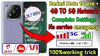 Redmi Note 14 pro plus 5G Network problem || How to Solve Network problem in Redmi Note 14 pro + 5G