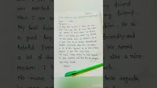 letter about your friend #letter  #class5  #class4english #foryou