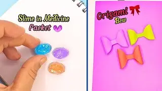 Creative DIY Ideas | Paper Bow Making & Slime in Medicine Packet | Easy Craft Tutorial |